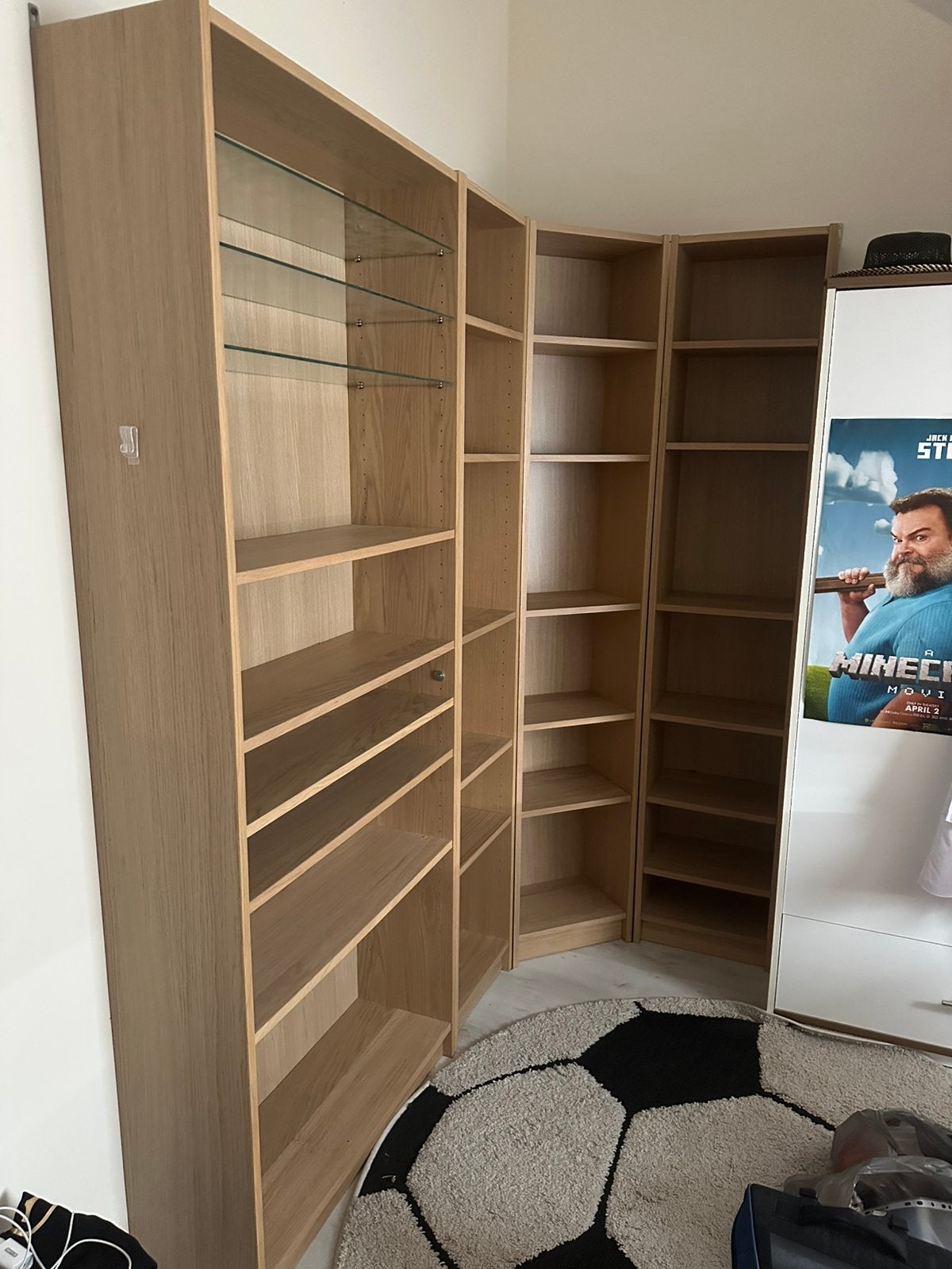 IKEA BILLY hoekset, Ophalen, 100 tot 150 cm, 200 cm of meer, Eikenhout