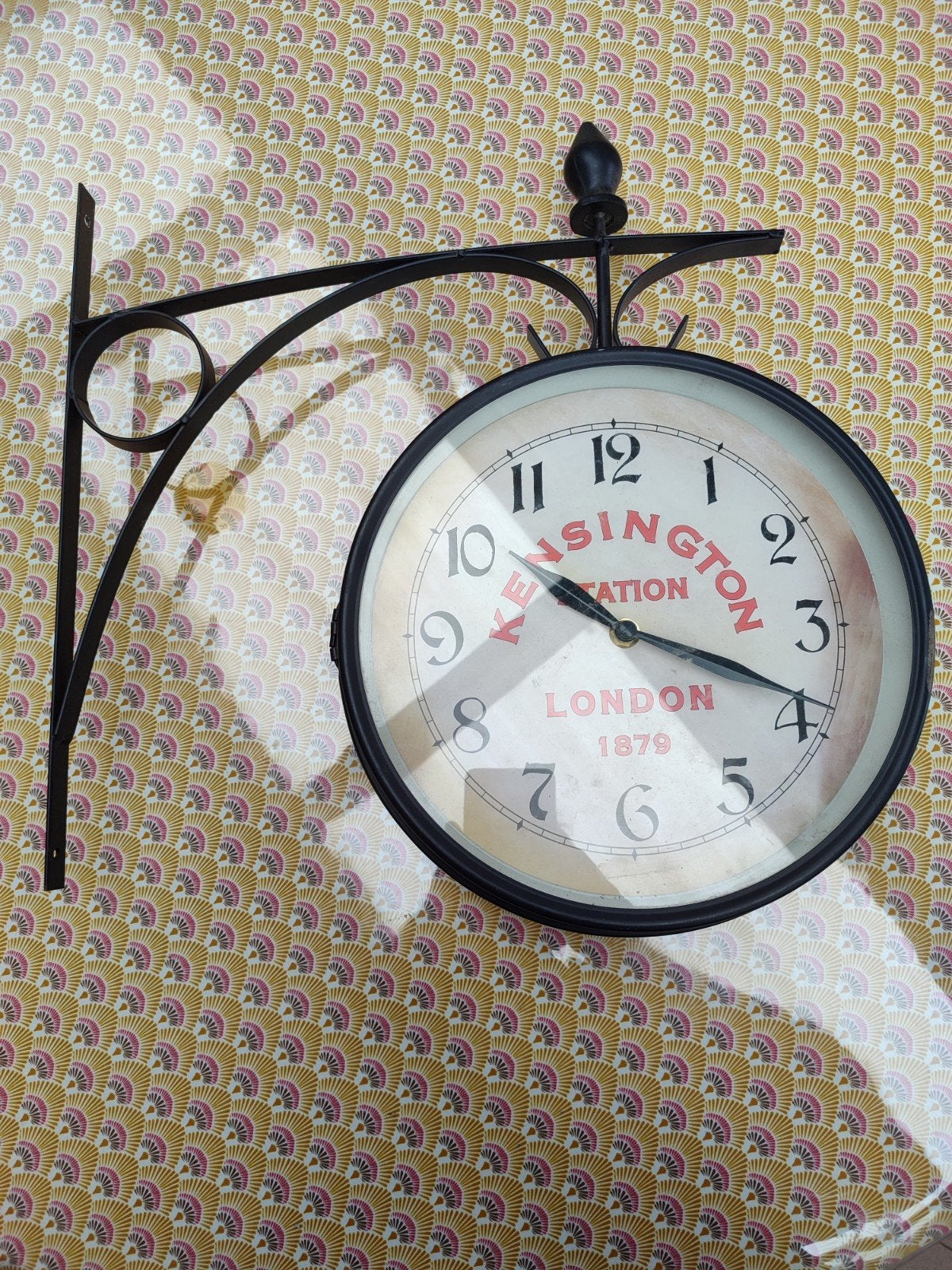 horloge murale, Vintage, Noir, Enlèvement, Utilisé