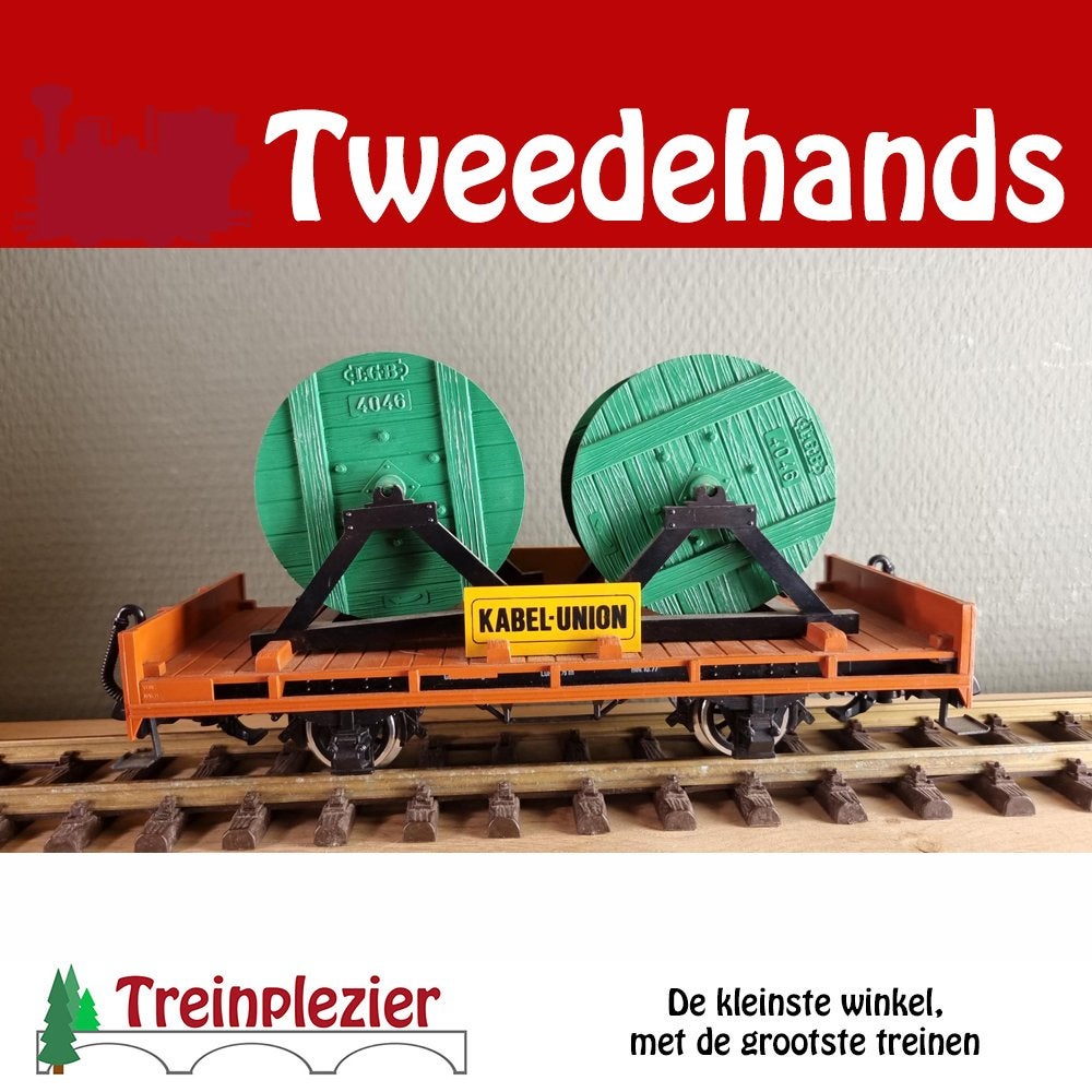 LGB 4002 G Kabel Union Flachwagen mit Kabeltrommeln, Niet ingevuld, Gelijkstroom, Niet ingevuld, Wagon