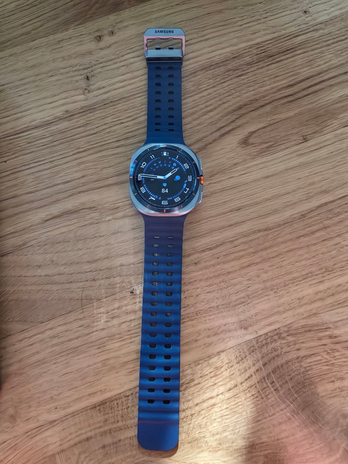 Samsung Galaxy watch ultra Titanium blue, Ophalen of Verzenden, Zo goed als nieuw, Zilver, Samsung galaxy watch ultra