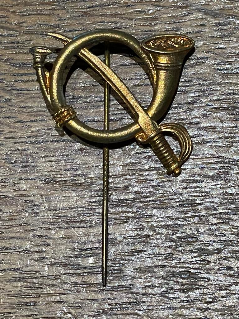 Oude Broche jagers te paard, Verzamelen, Verzenden, Landmacht, Embleem of Badge