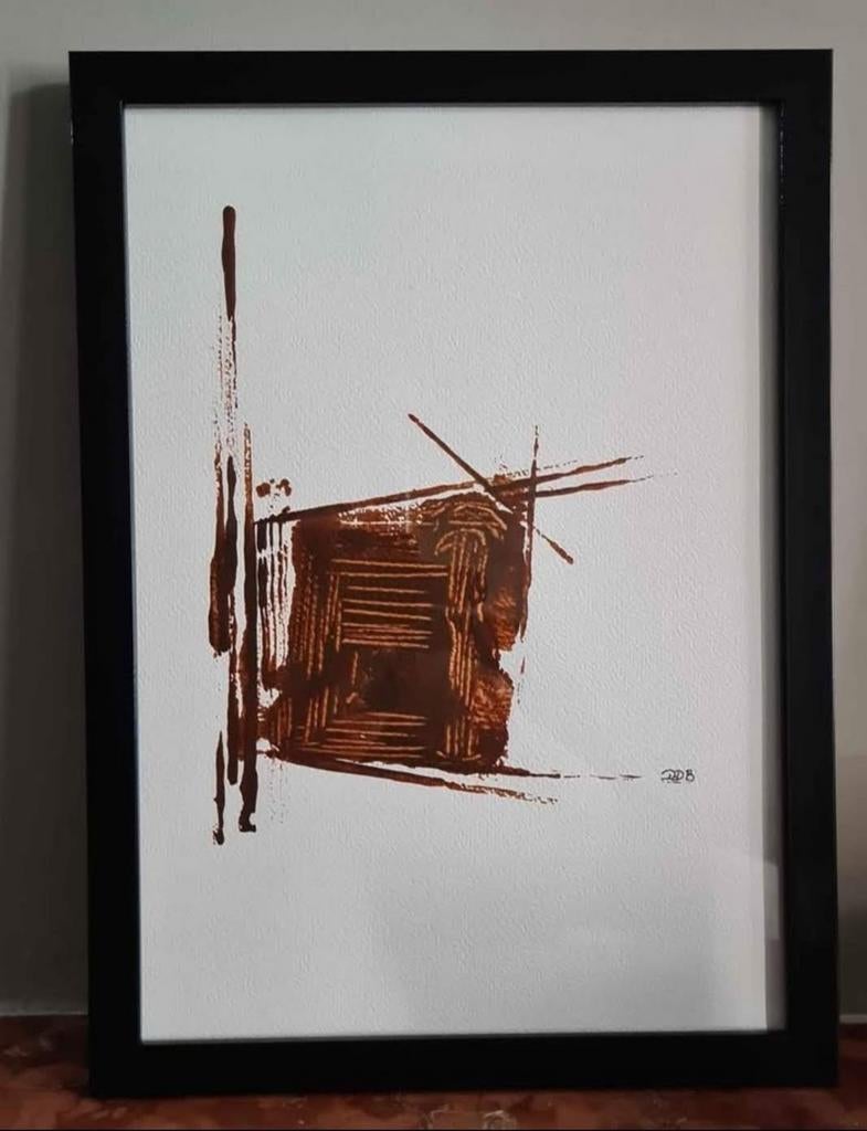 Uniek ingelijst schilderij 21×29,7cm, Ophalen