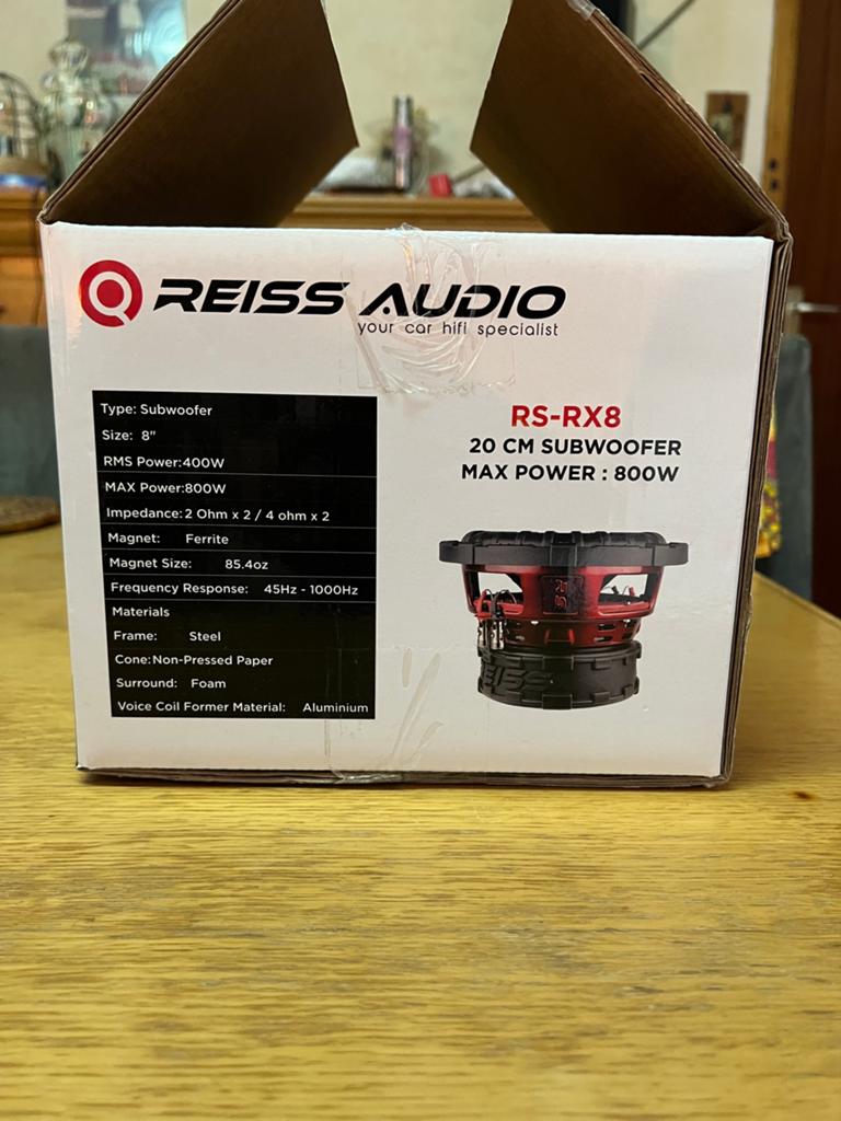 Reiss Audio RX8 | Dual 4 ohm 400W RMS, Overige merken, Subwoofer, Nieuw, Ophalen of Verzenden