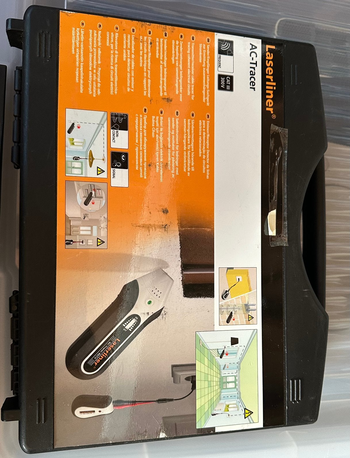 Laserliner AC-Tracer Kabelzoeker Leidingzoeker Compleet, Doe-het-zelf en Bouw, Ophalen of Verzenden, Zo goed als nieuw