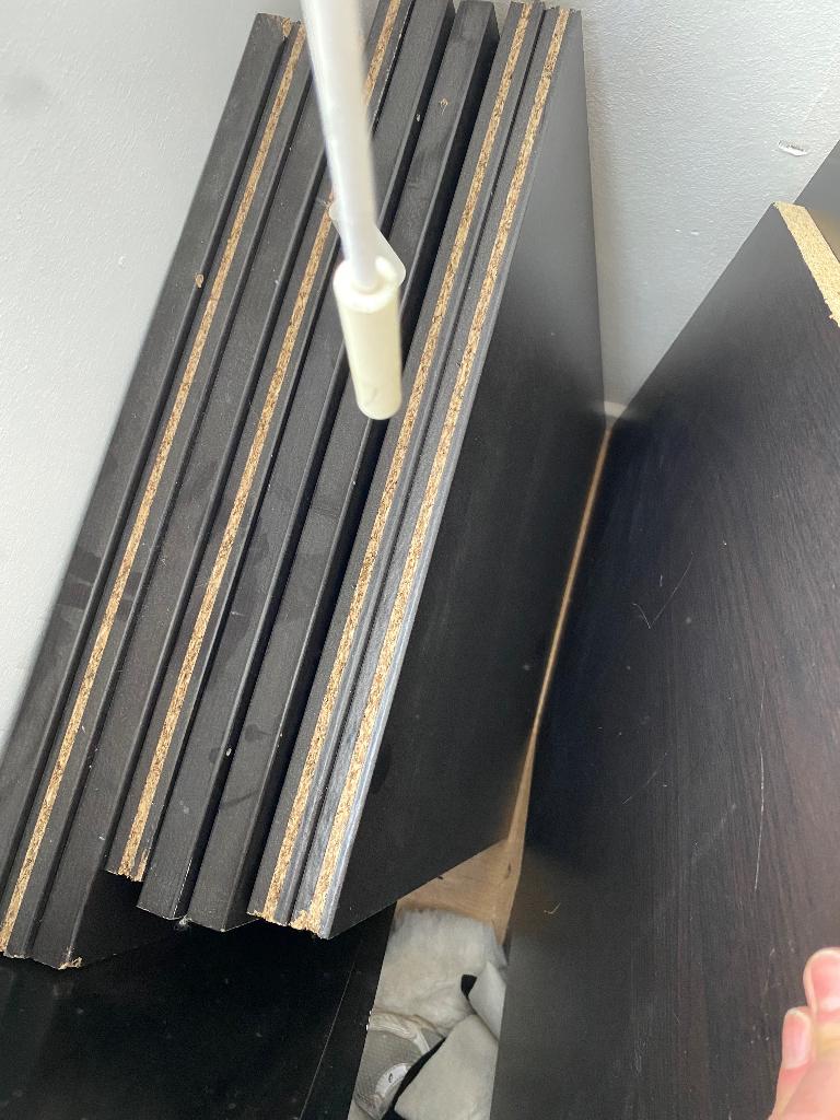 Zwartbruine planken pax kast ikea, Moins de 100 cm, Enlèvement, Utilisé, 50 à 100 cm