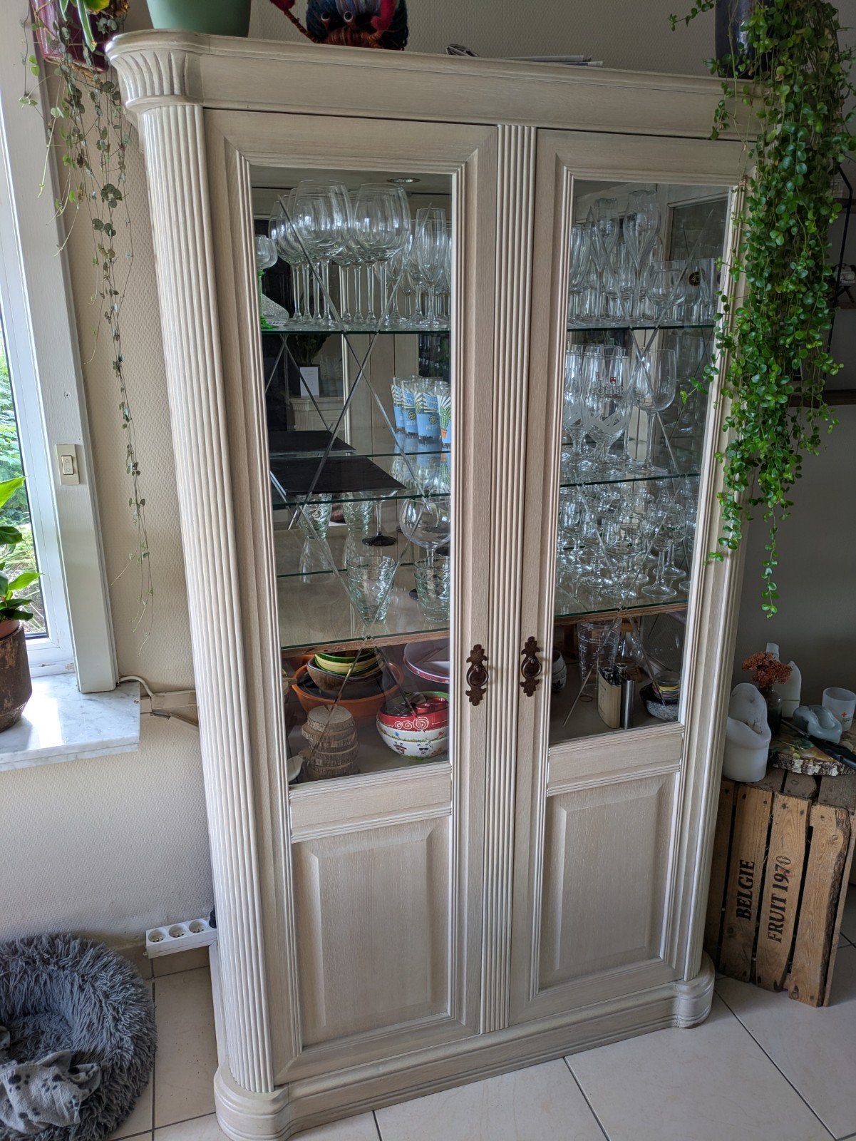 Vitrinekast + dressoir, Maison & Meubles, Armoires | Vitrines, Enlèvement