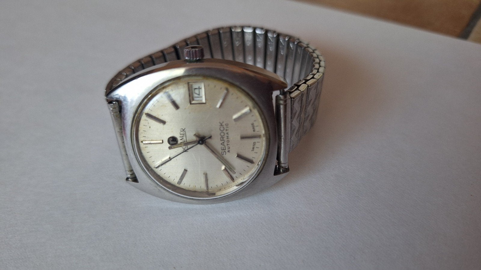 Roamer Searock Automatic Vintage herenhorloge - jaren 70, Handtassen en Accessoires, Horloges | Antiek, Staal