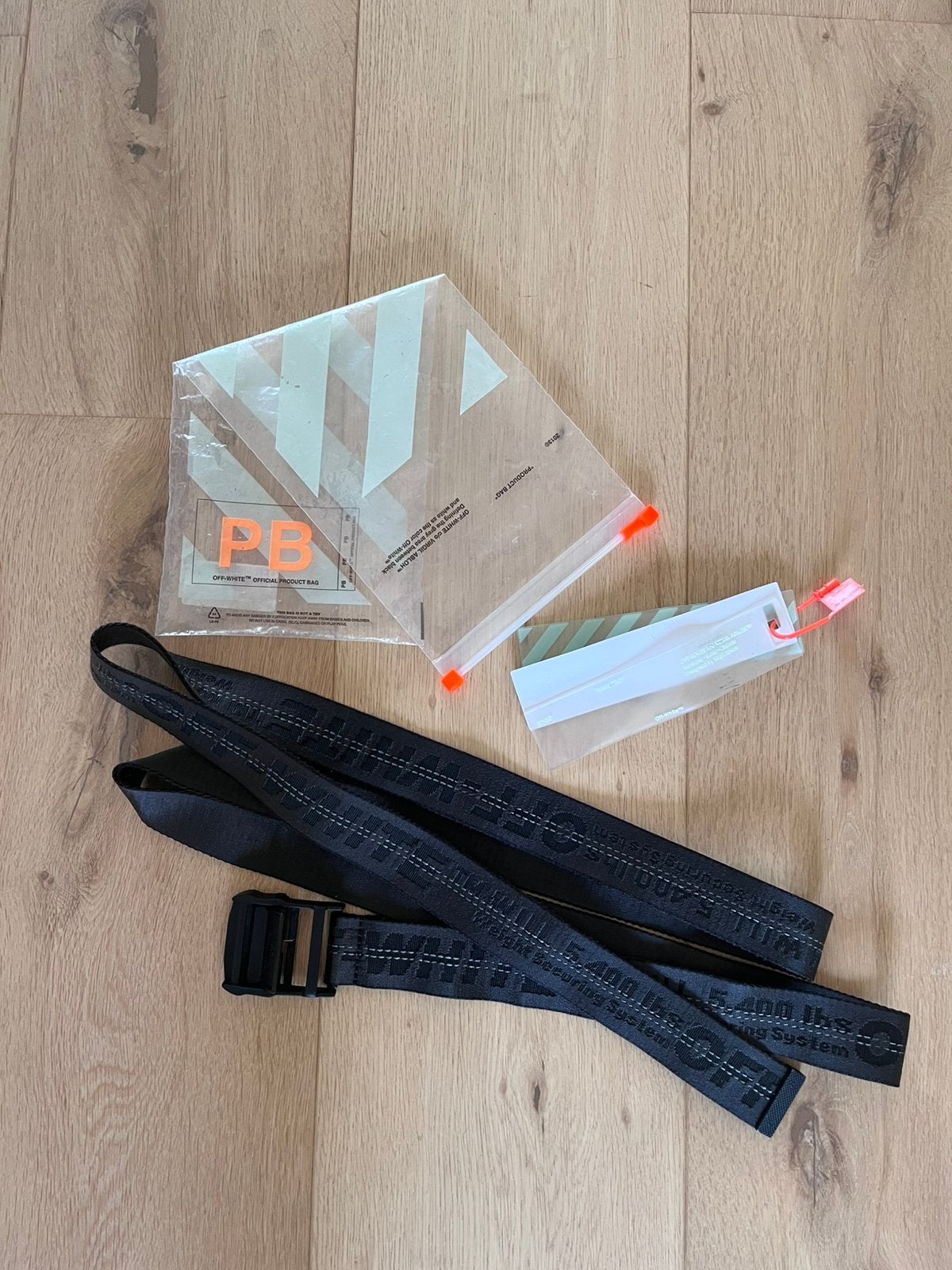 Off-white riem mini industrial belt (SS19), Ophalen, Zo goed als nieuw