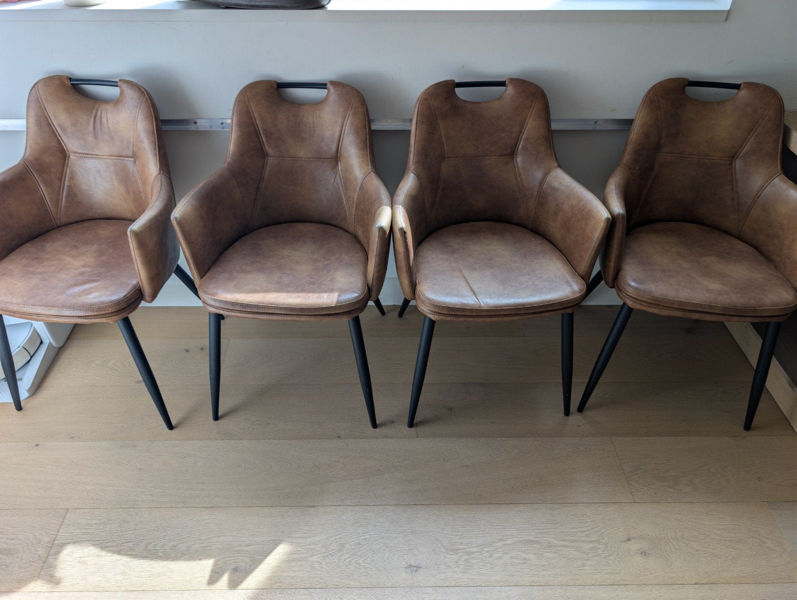 4 kuipstoelen, Huis en Inrichting, Stoelen, Ophalen, Gebruikt