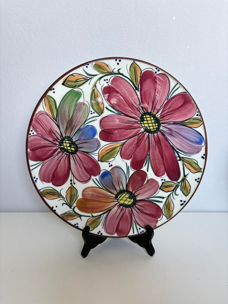 Prachtig Groot Handgeschilderd Spaans Keramiek Wandbord Emma, Antiek en Kunst, Antiek | Keramiek en Aardewerk, Ophalen