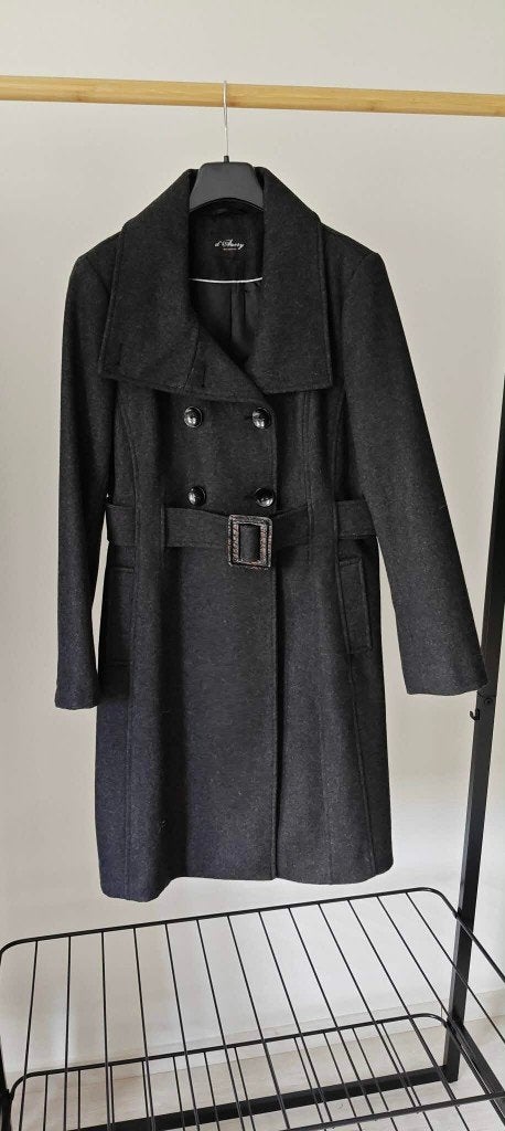 d'Auvry exclusive - Mantel, Kleding | Dames, Zwart, Maat 42/44 (L), Ophalen of Verzenden, D'Auvry exclusive