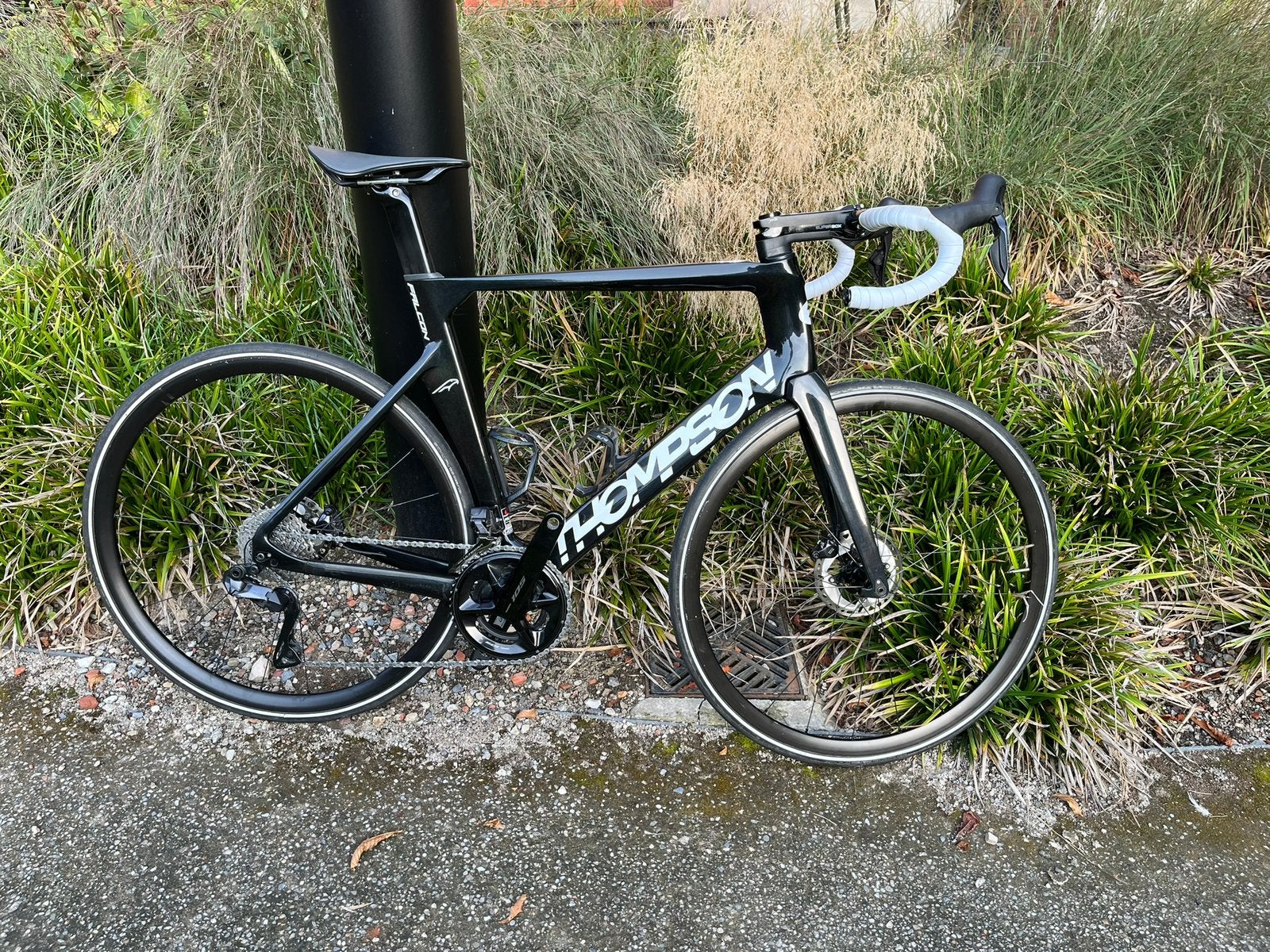 Thompson Falcon met powermeter (€150), Fietsen en Brommers, Ophalen, Gebruikt, Carbon, Heren
