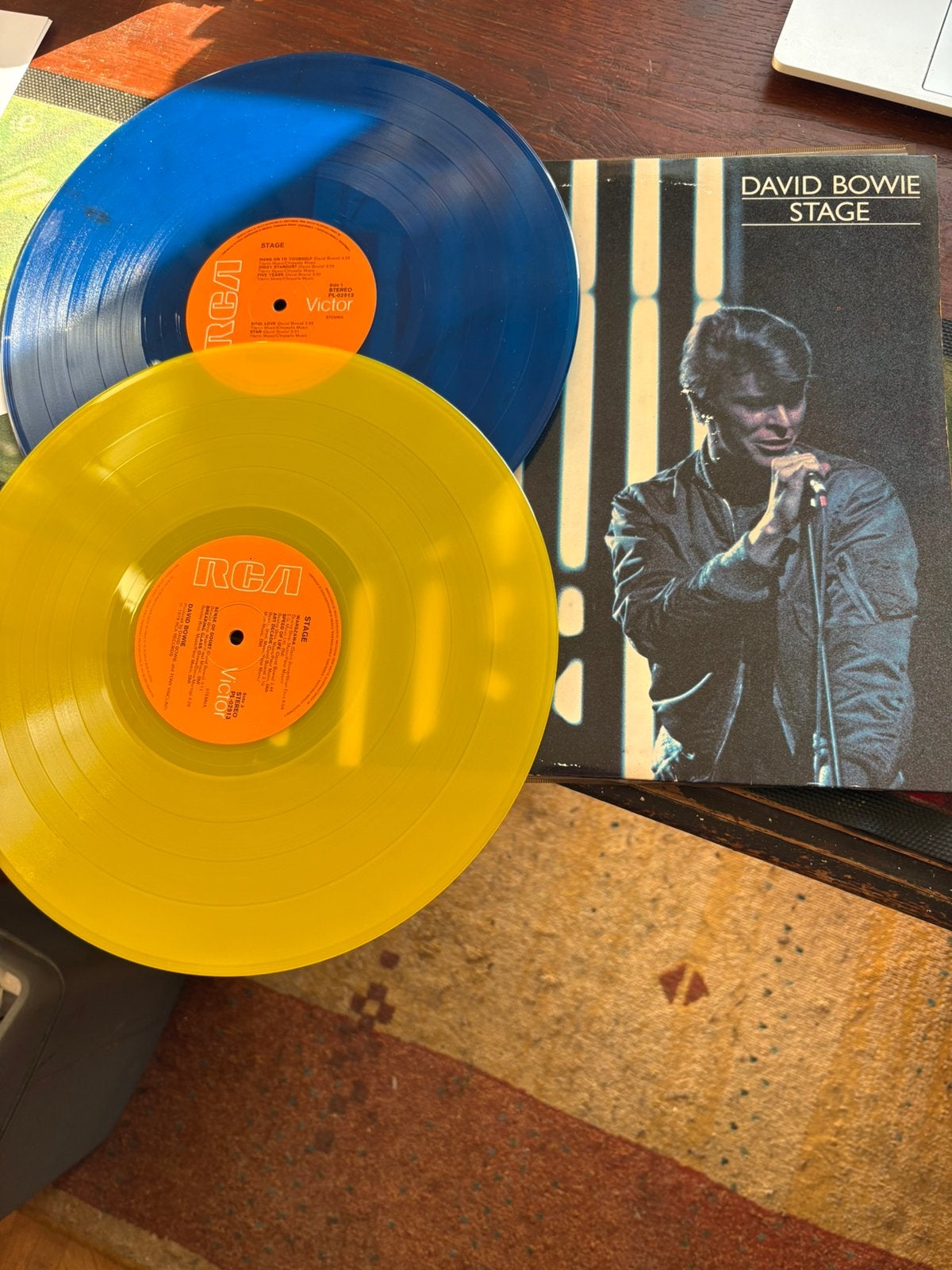 Bowie-Stage 1978 geel en blauw 2 LP, Cd's en Dvd's, Ophalen of Verzenden, 12 inch, Colored vinyl, Dubbel-LP
