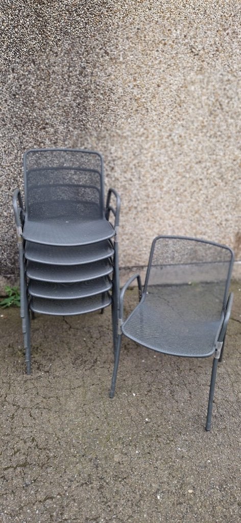chaises metalliques de jardin (lot de 6), Enlèvement