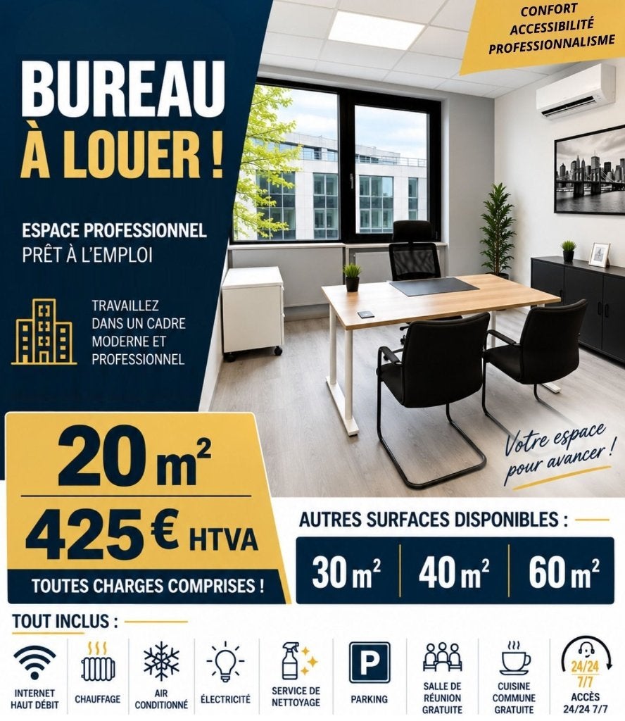 BUREAU A LOUER - KANTOOR TE HUUR - OFFICE FOR RENT, Bruxelles