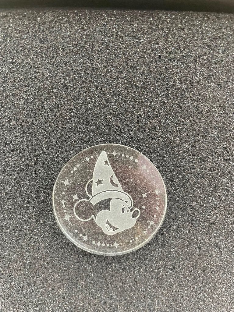 Pièce en verre gravé "Mickey / Fantasia" - Arribas -, Ophalen, Nieuw