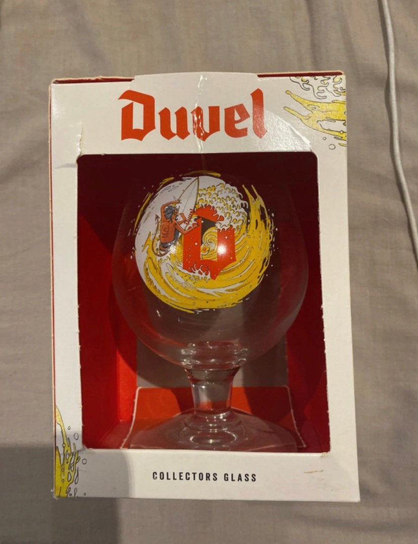 Verre Duvel X Quatre Mains Collectors Glass, Envoi, Comme neuf, Verre à bière