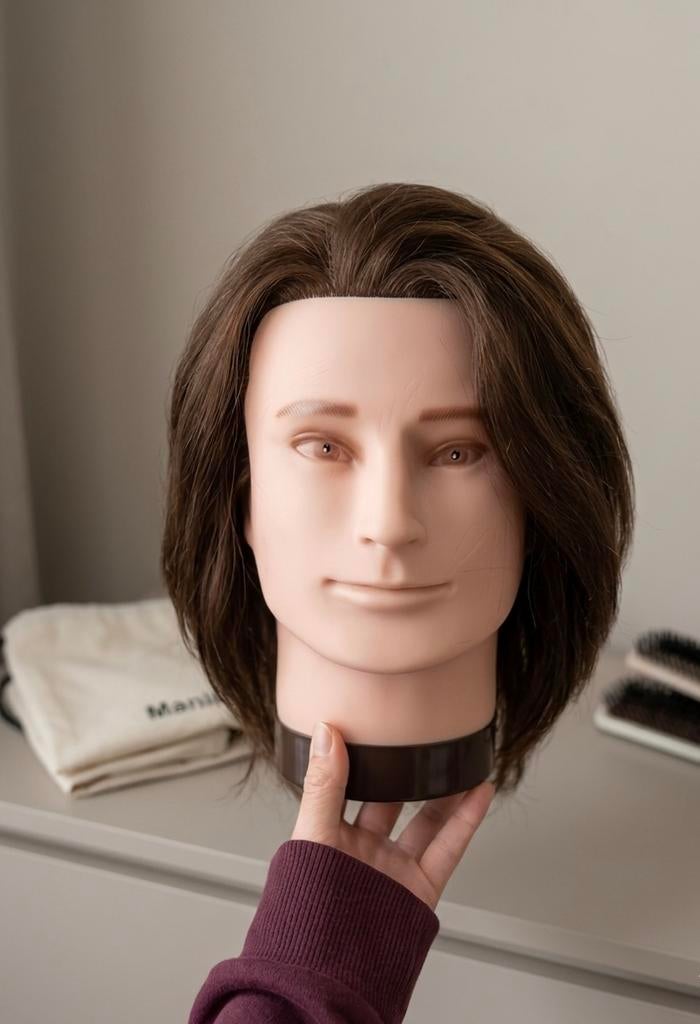 Zo goed als nieuwe Oefenpop met vol bruin haar, Ophalen, Zo goed als nieuw, Overige typen