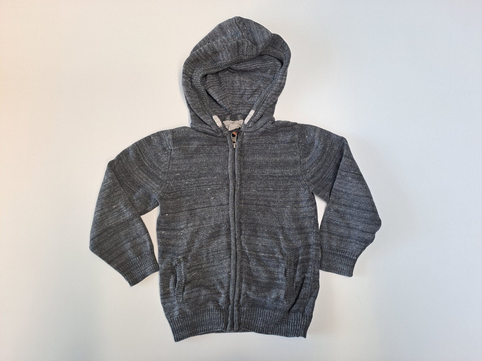 Sweat à capuche zippé en tricot gris mélangé t 110-116, Enfants & Bébés, Garçon, Enlèvement ou Envoi, Pull ou Veste, H&M