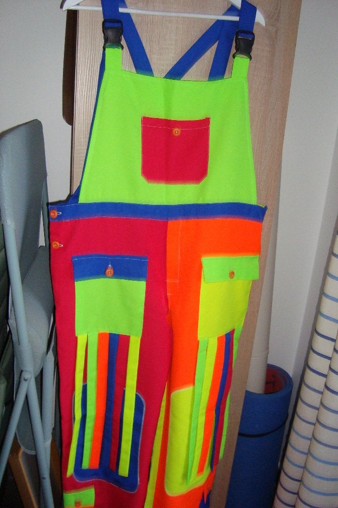 Salopette homme clown et perruque, Enlèvement, Comme neuf