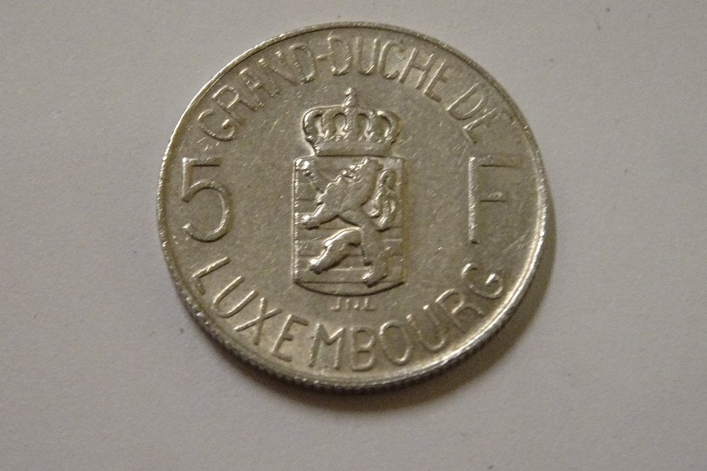 Oude Luxemburge 5 Frank 1962, Ophalen of Verzenden, Overige landen, Losse munt