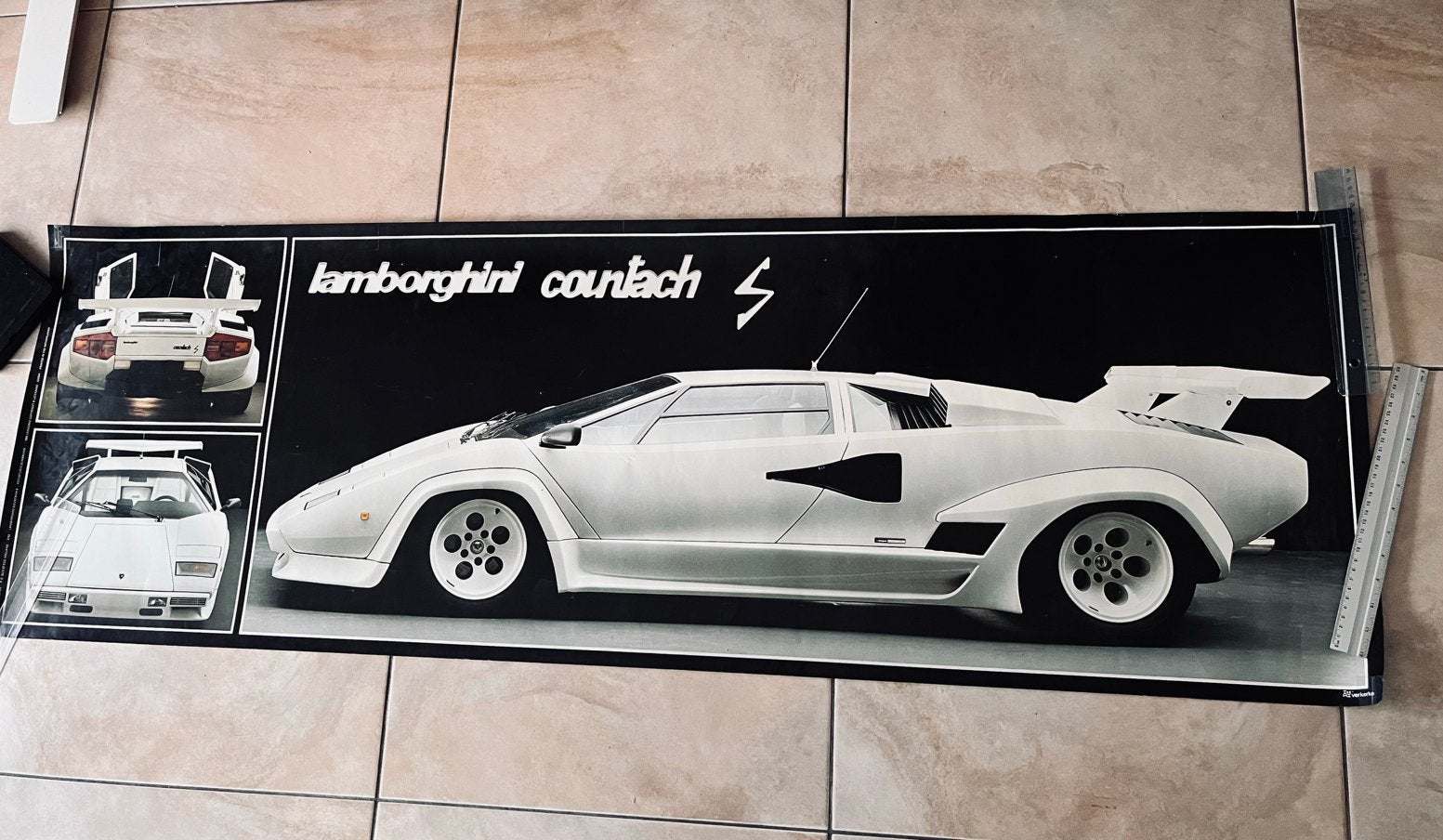 Affiche Lamborghini 1986, Collections, Rectangulaire horizontal, Enlèvement, Utilisé, Sport