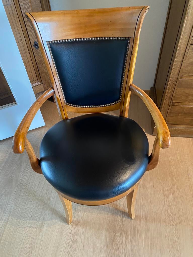 Chaise en meurisier avec accoudoirs, Antiquités & Art, Enlèvement