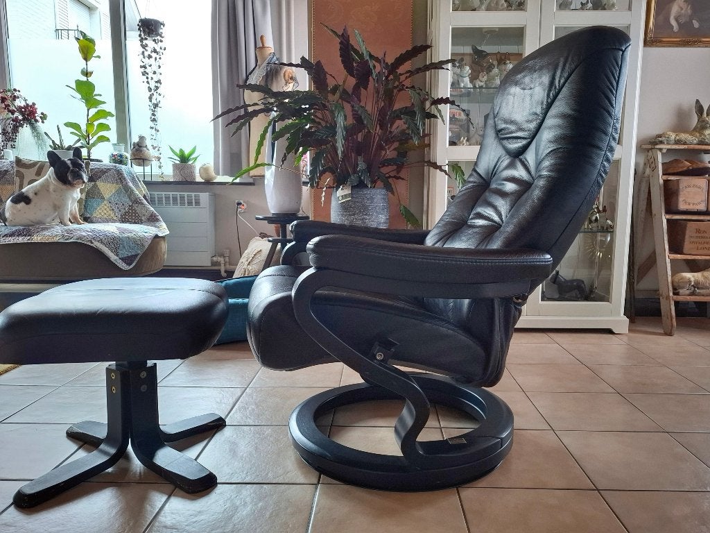 Fauteuil inclinable en cuir de luxe Himolla, Maison & Meubles, Fauteuils, Utilisé, Bois, Cuir, 50 à 75 cm, 75 à 100 cm, Enlèvement
