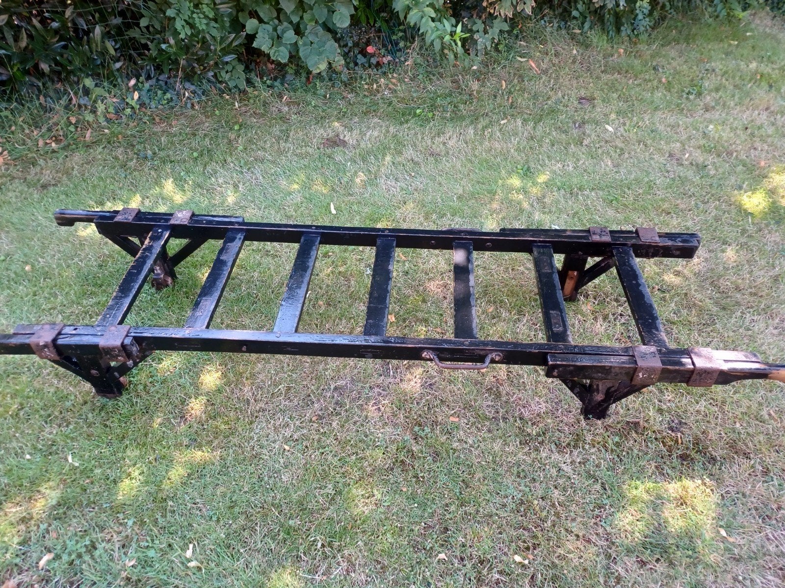 civière en bois, noir antique, poignées, Enlèvement, Utilisé, Pliable ou rétractable/escamotable