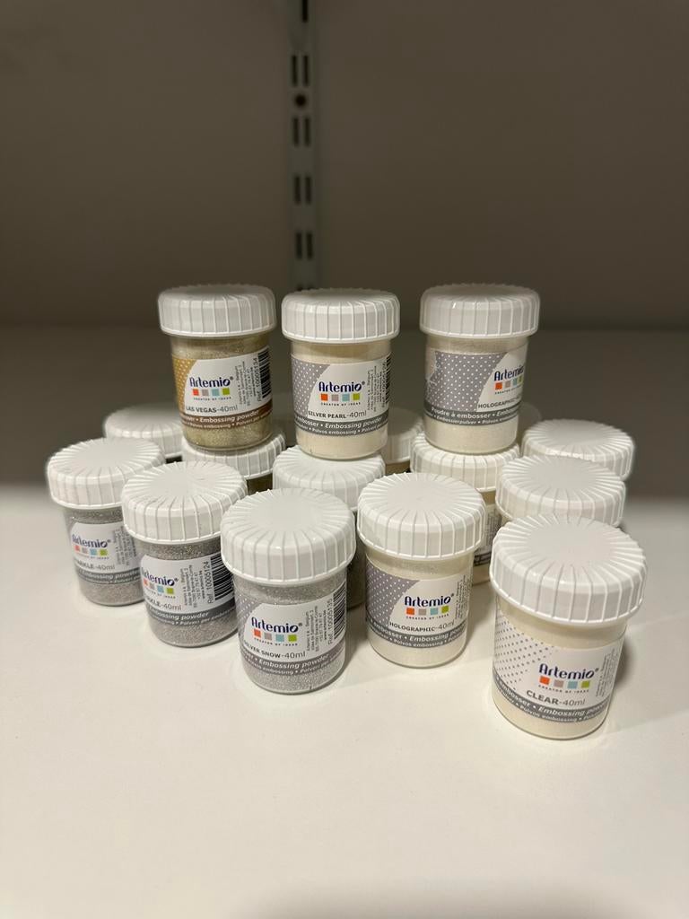 Embossing powder diverse kleuren, Ophalen, Zilver, Nieuw, Overige materialen