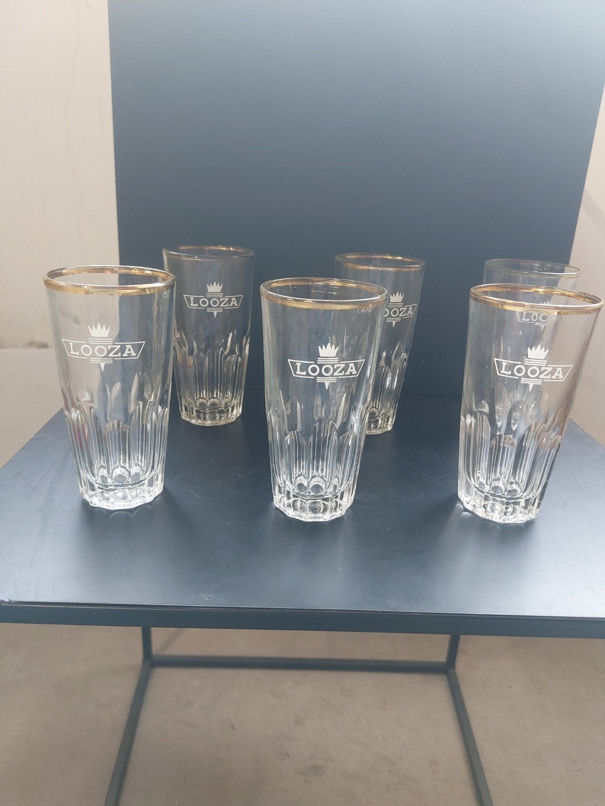 verres à jus de fruits vintage Looza, Enlèvement ou Envoi, Comme neuf, Verre à soda