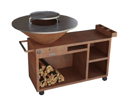 Kit Brasero  GOURMET 100cm, acier corten, Jardin & Terrasse, Cuisines extérieures, Neuf, Charbon, Enlèvement