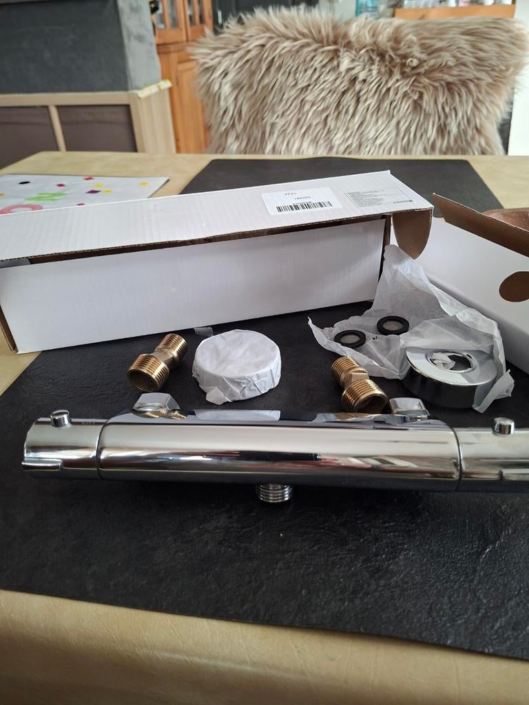 Robinet douche thermostatique, Enlèvement, Comme neuf, Chrome, Douche