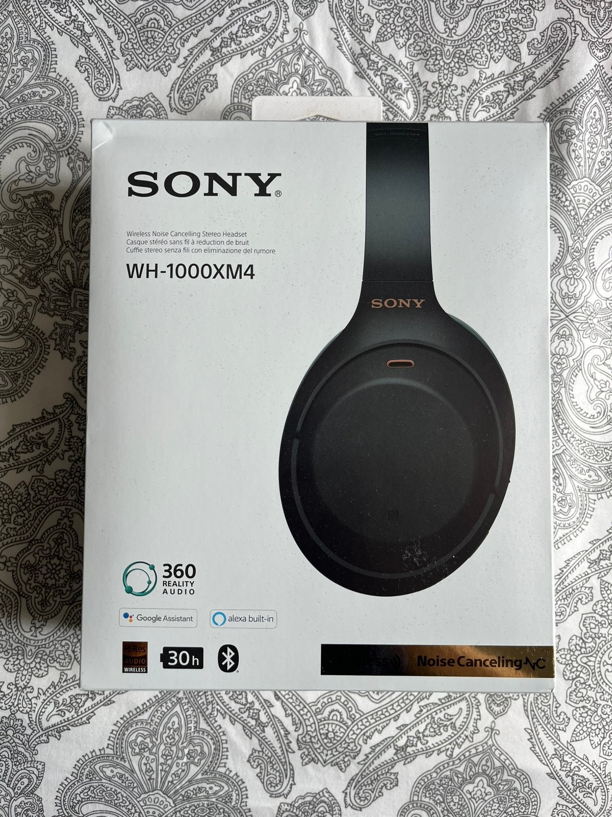 Casque antibruit sans fil Sony WH-1000XM4, Neuf, Bluetooth, Noir, Enlèvement