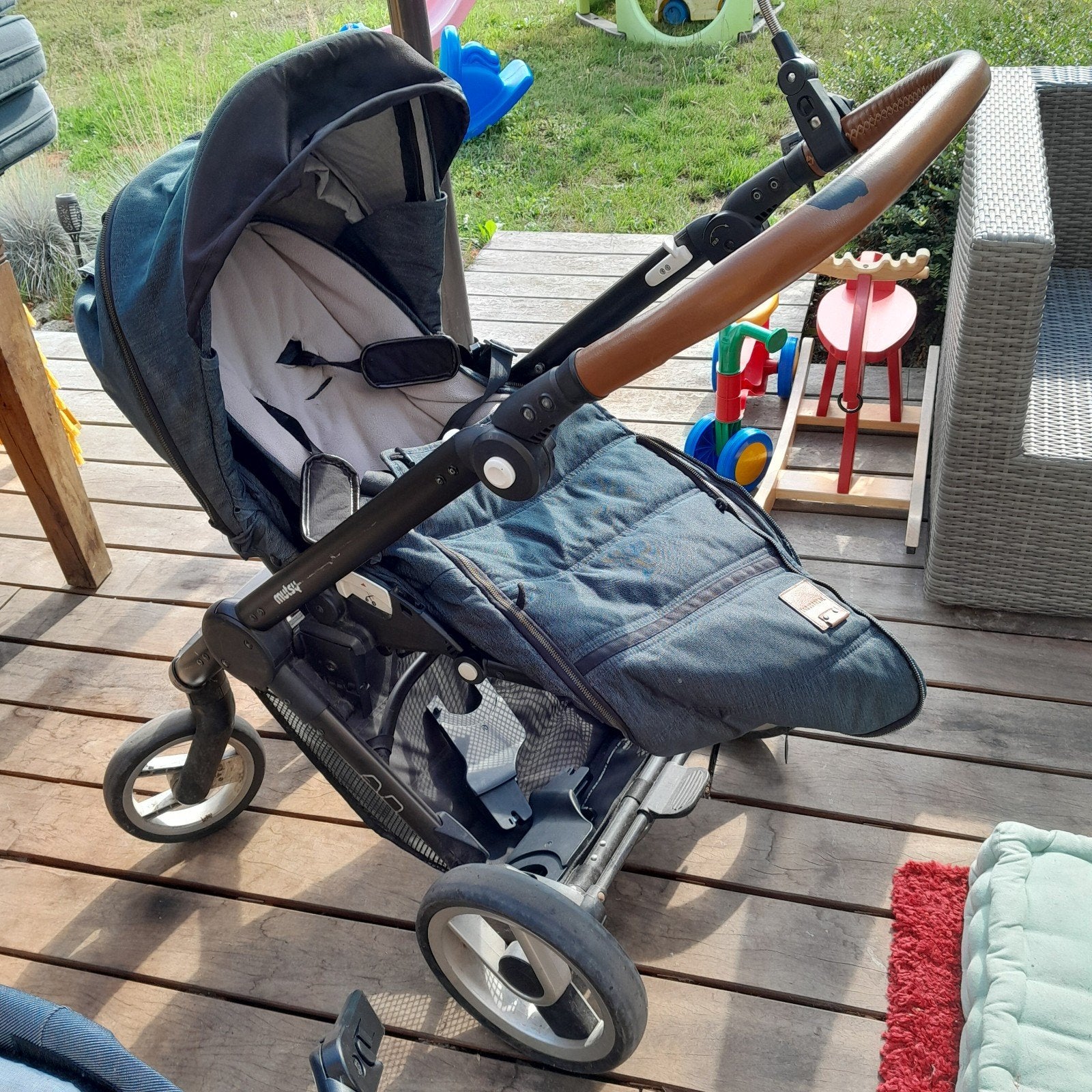 Grijze kinderwagen, Kinderen en Baby's, Buggy's, Ophalen, Gebruikt, Overige merken, Duomodel