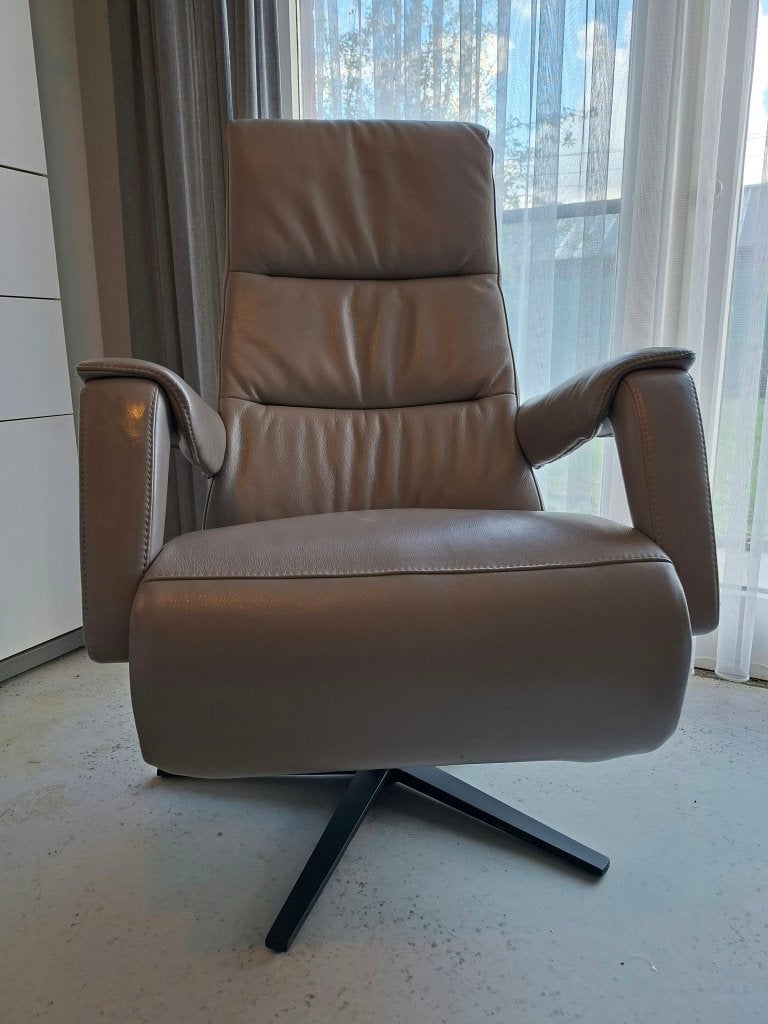 Fauteuil inclinable en cuir de luxe Flemish Tradition, Maison & Meubles, Banc droit, Enlèvement, Cuir, Une personne