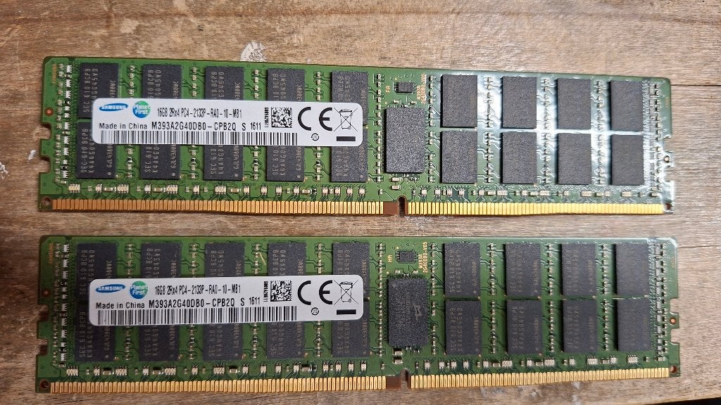 samsung ddr4 2x16gb ecc ( 32gb), Computers en Software, RAM geheugen, Ophalen, 32 GB, Server, DDR4
