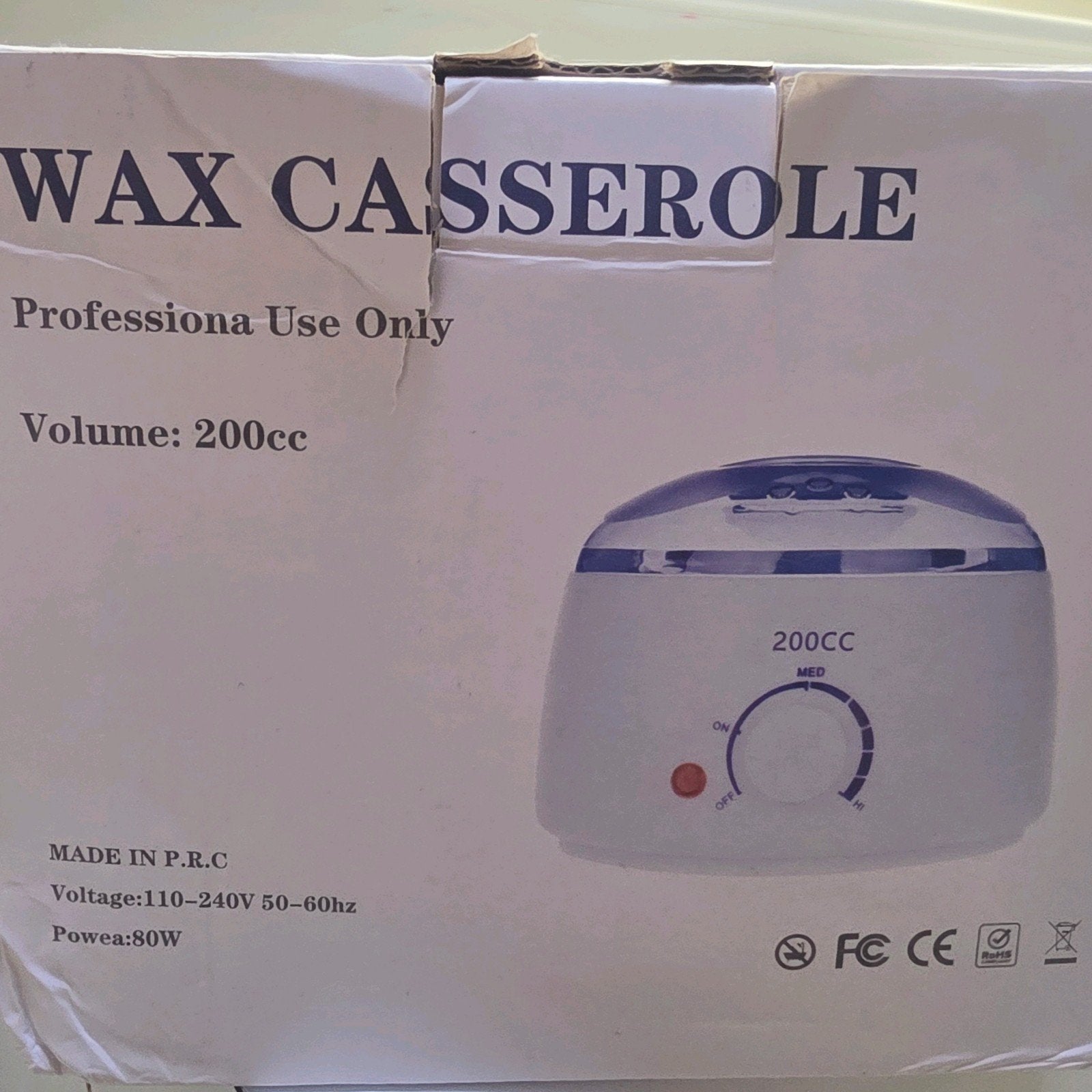 Wax casserole, Elektronische apparatuur, Ophalen