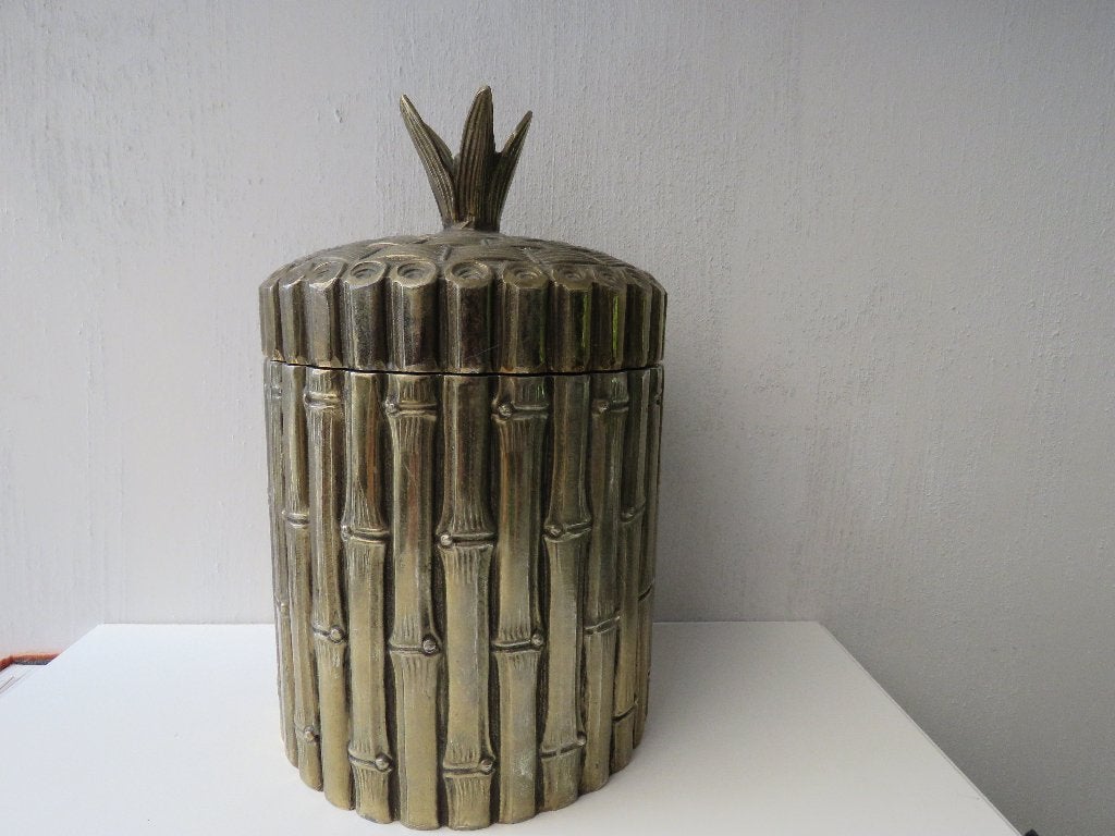 Vintage Mauro Manetti ijsemmer bamboe, Ophalen of Verzenden