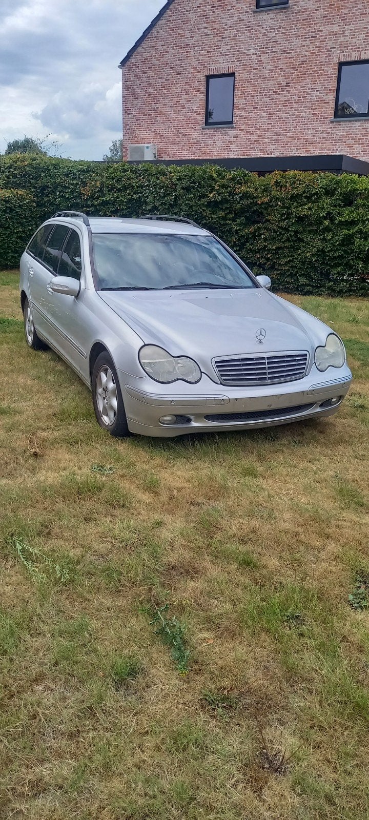 Mercedes c220 cdi, Auto's, Mercedes-Benz, Zwart, Leder, Particulier, Zilver of Grijs