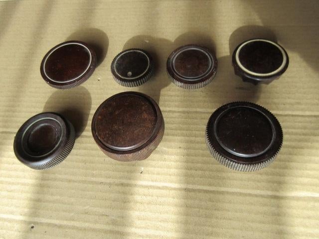 Lot de 7 boutons tsf bakelite, Antiquités & Art, Enlèvement ou Envoi