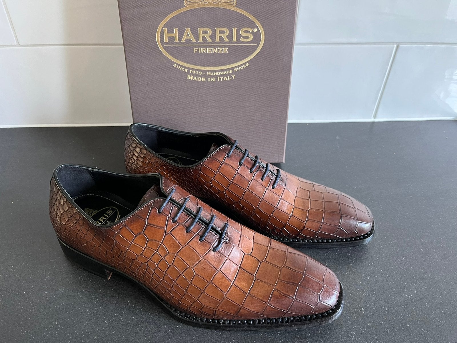 Harris herenschoenen maat 8 / 42 nieuw in doos, Kleding | Heren, Schoenen, Bruin, Nieuw, Ophalen of Verzenden, Veterschoenen