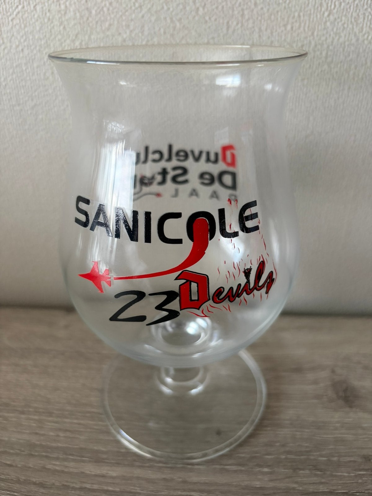Duvel glas Sanicole/De Stam, Verzamelen, Biermerken, Ophalen of Verzenden, Zo goed als nieuw, Duvel