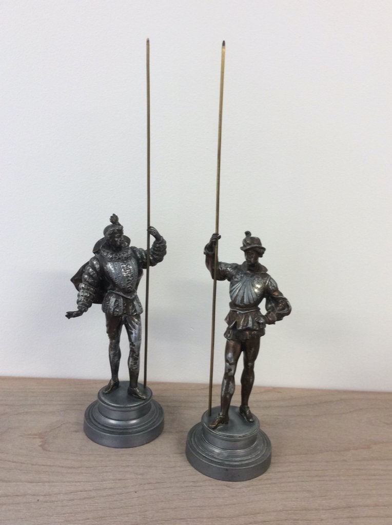 Antiek paar wachters / hellebaardiers – ca. 1900, Ophalen
