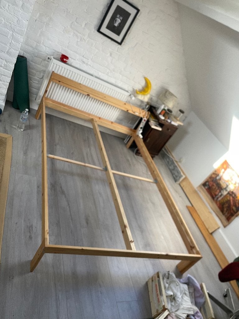 Cadre de lit IKEA NEIDEN 140x200, Maison & Meubles, 140 cm, Enlèvement, Utilisé, 200 cm