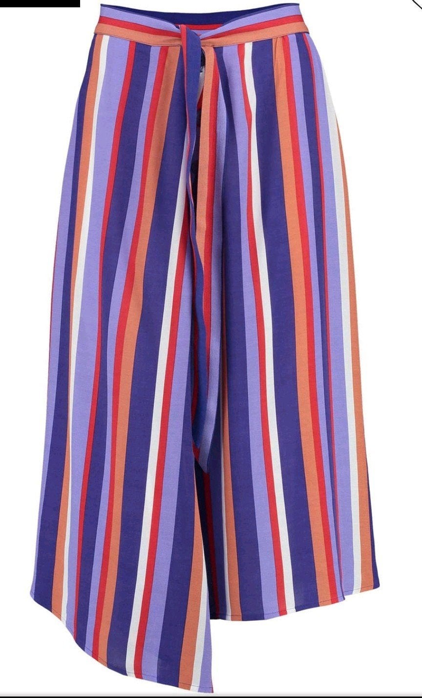 CKS viscose gestreepte rok 38/M, Kleding | Dames, Rokken, Maat 38/40 (M), Meerkleurig, Ophalen of Verzenden, Zo goed als nieuw