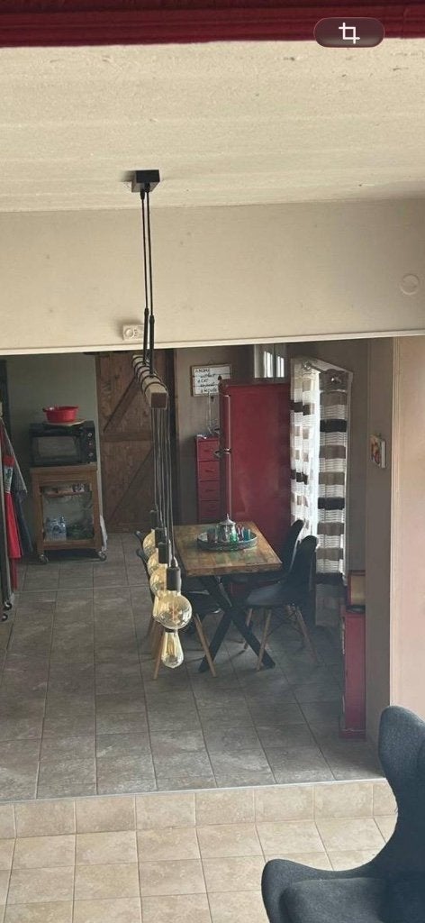 Luster, Huis en Inrichting, Lampen | Kroonluchters, Ophalen, Zo goed als nieuw, Hout