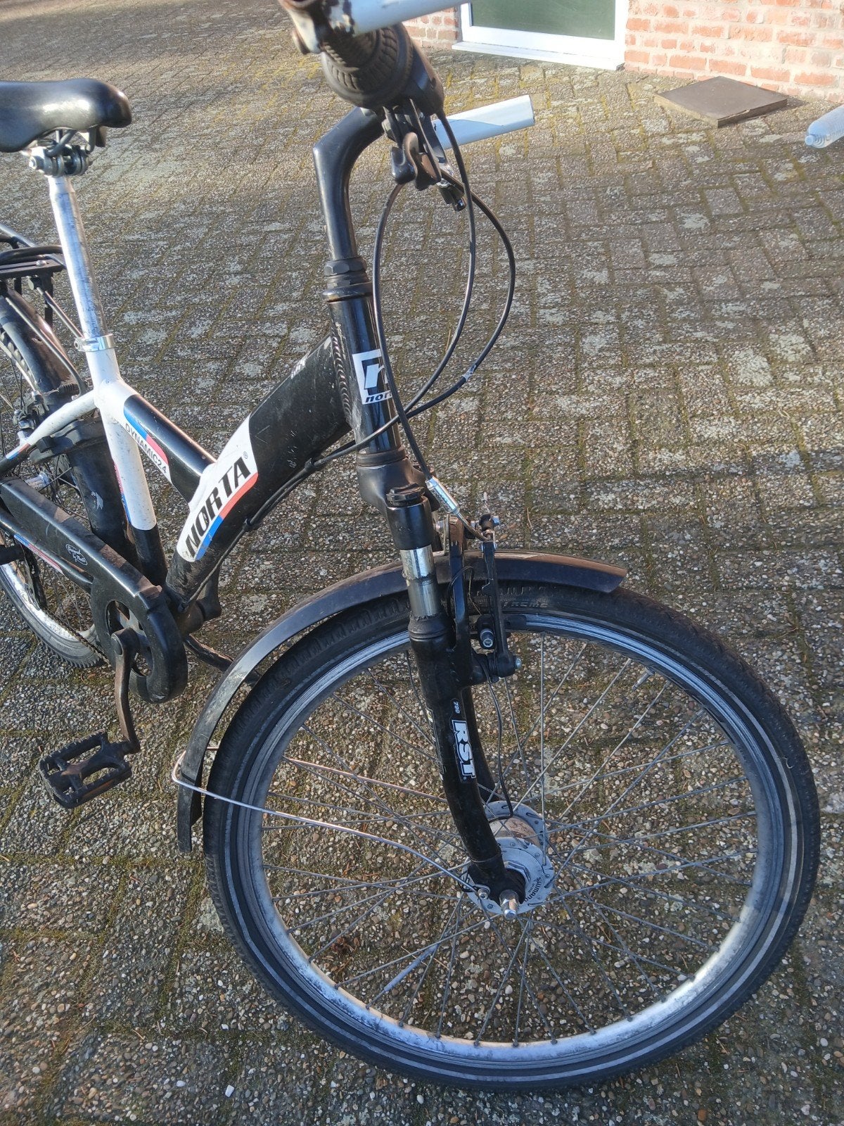 Norta jongens fiets, Fietsen en Brommers, Fietsen | Vouwfietsen, Gebruikt, Overige merken, Velgrem, Versnellingen, Ophalen