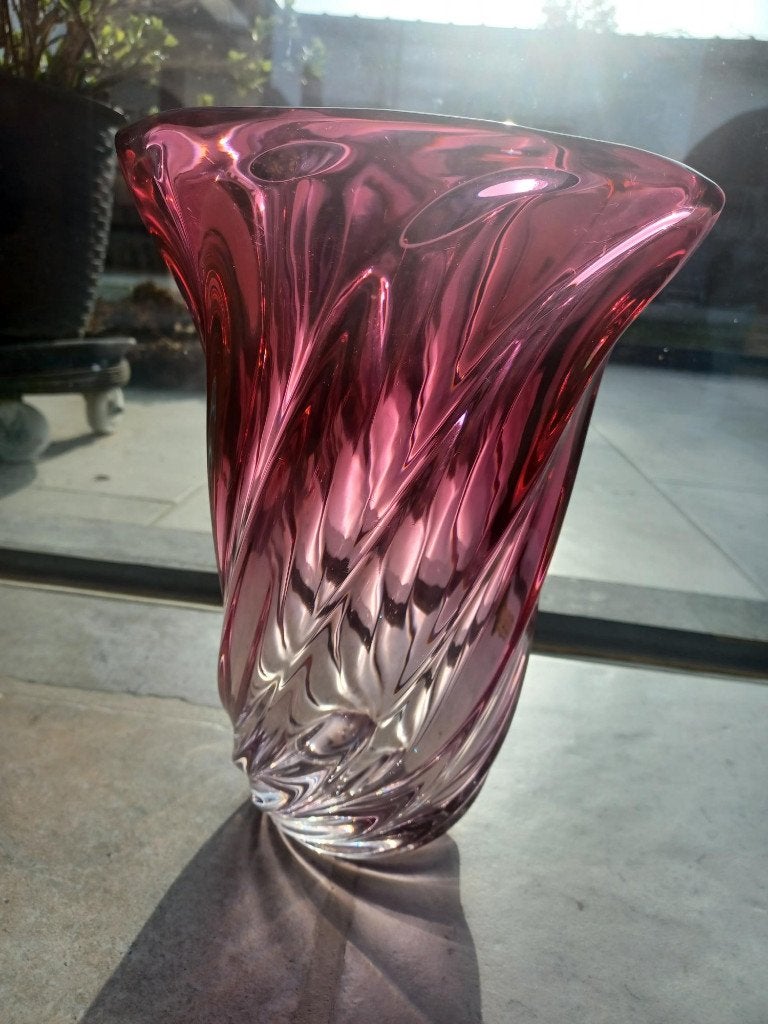 Vaas van Val-Saint-Lambert, Ophalen, 26 cm, Handgemaakt, Meerkleurig