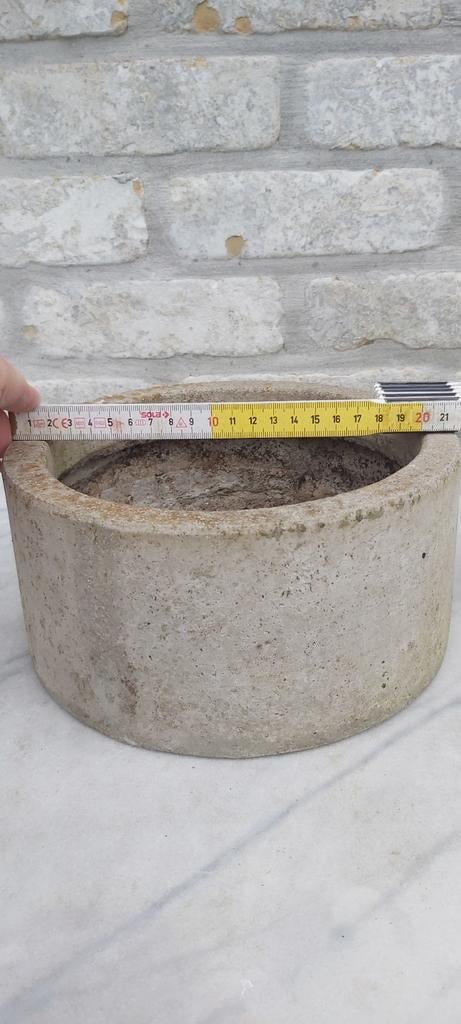 Bloempot rond in beton, Tuin en Terras, Ophalen, Rond, Beton